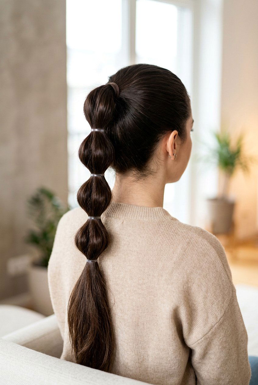 Bubble Ponytail - 20 office hairstyles for women - 20 office hairstyles for women