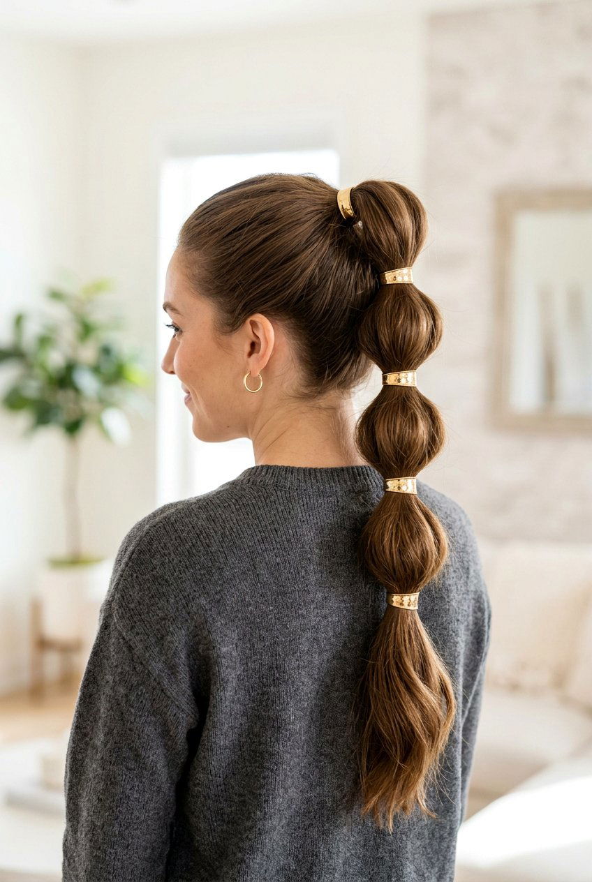 Bubble Ponytail - 20 romantic hairstyles for weddings - 20 romantic hairstyles for weddings