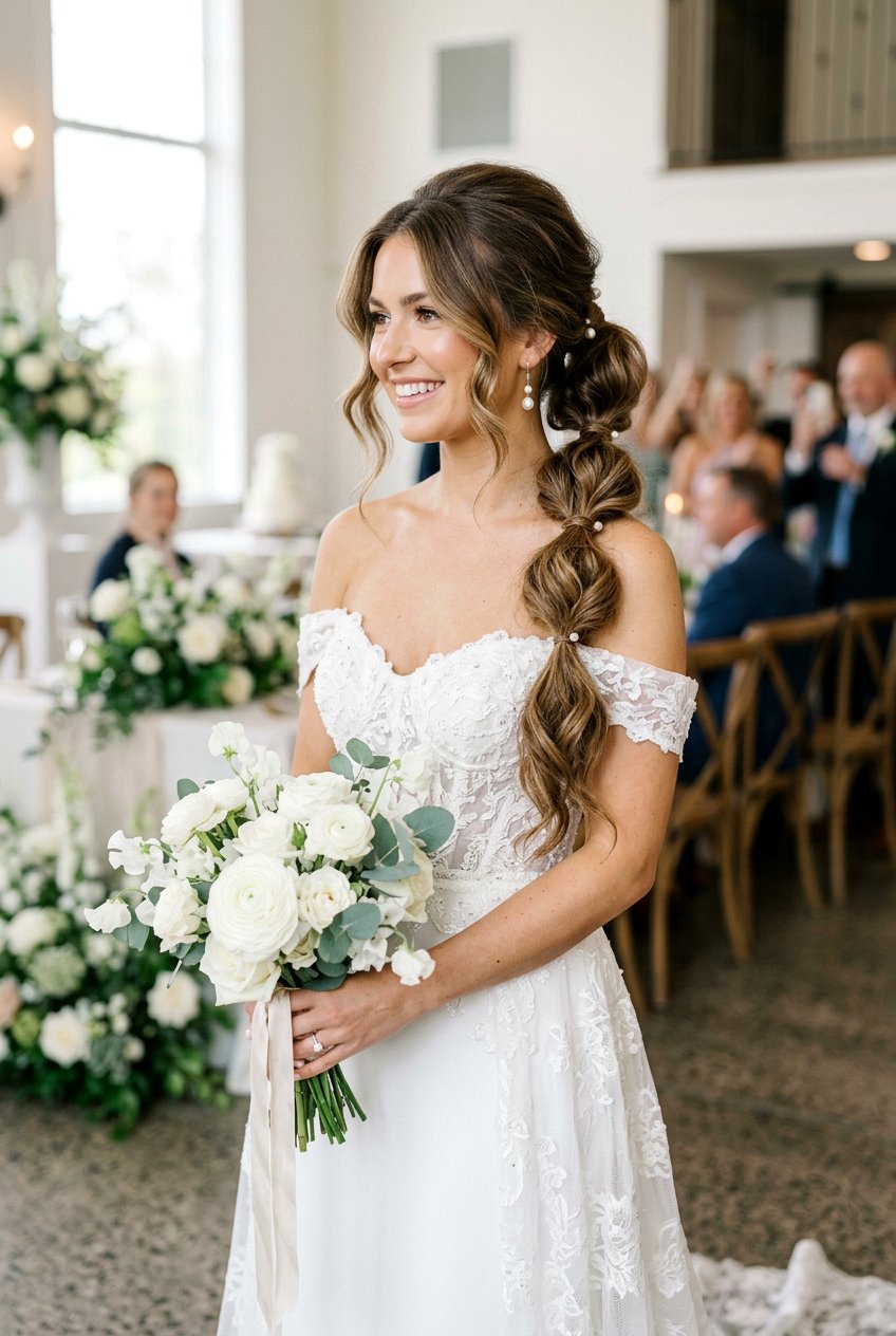 Bubble Ponytail - 20 bridal hairstyle with soft tendrils - 20 bridal hairstyle with soft tendrils
