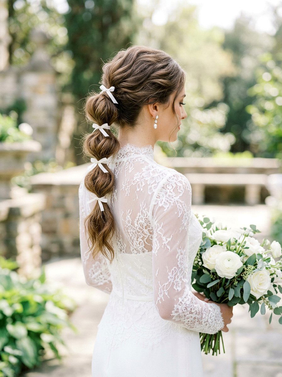 Bubble Ponytail - 20 wedding hairstyles for courthouse ceremony - 20 wedding hairstyles for courthouse ceremony