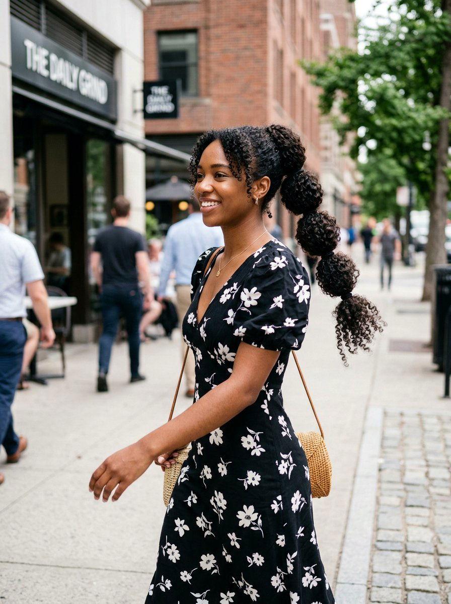Bubble Ponytail Curly Hair - 20 homecoming hairstyles for curly hair - 20 homecoming hairstyles for curly hair