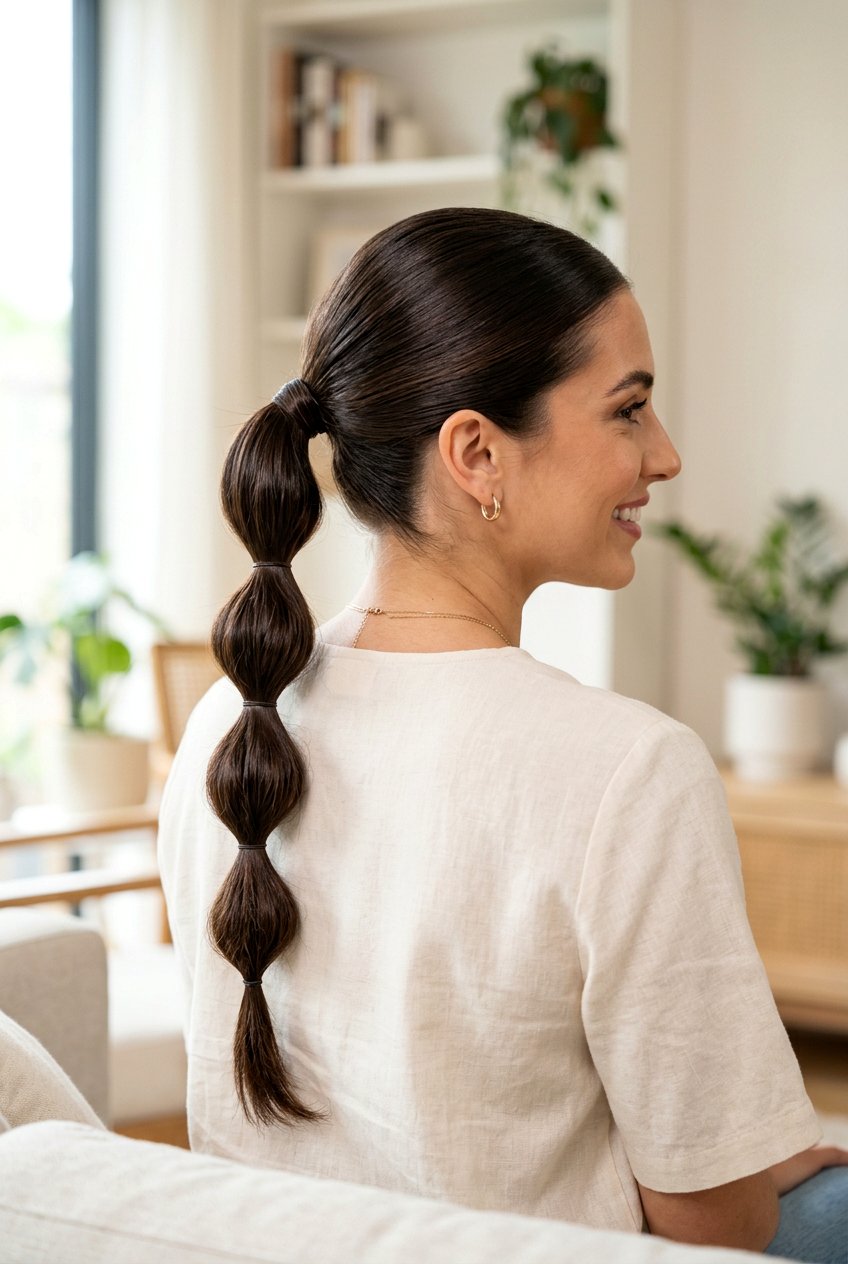 Bubble Ponytail Engagement Hairstyle - 20 engagement photo ponytail hairstyle - 20 engagement photo ponytail hairstyle