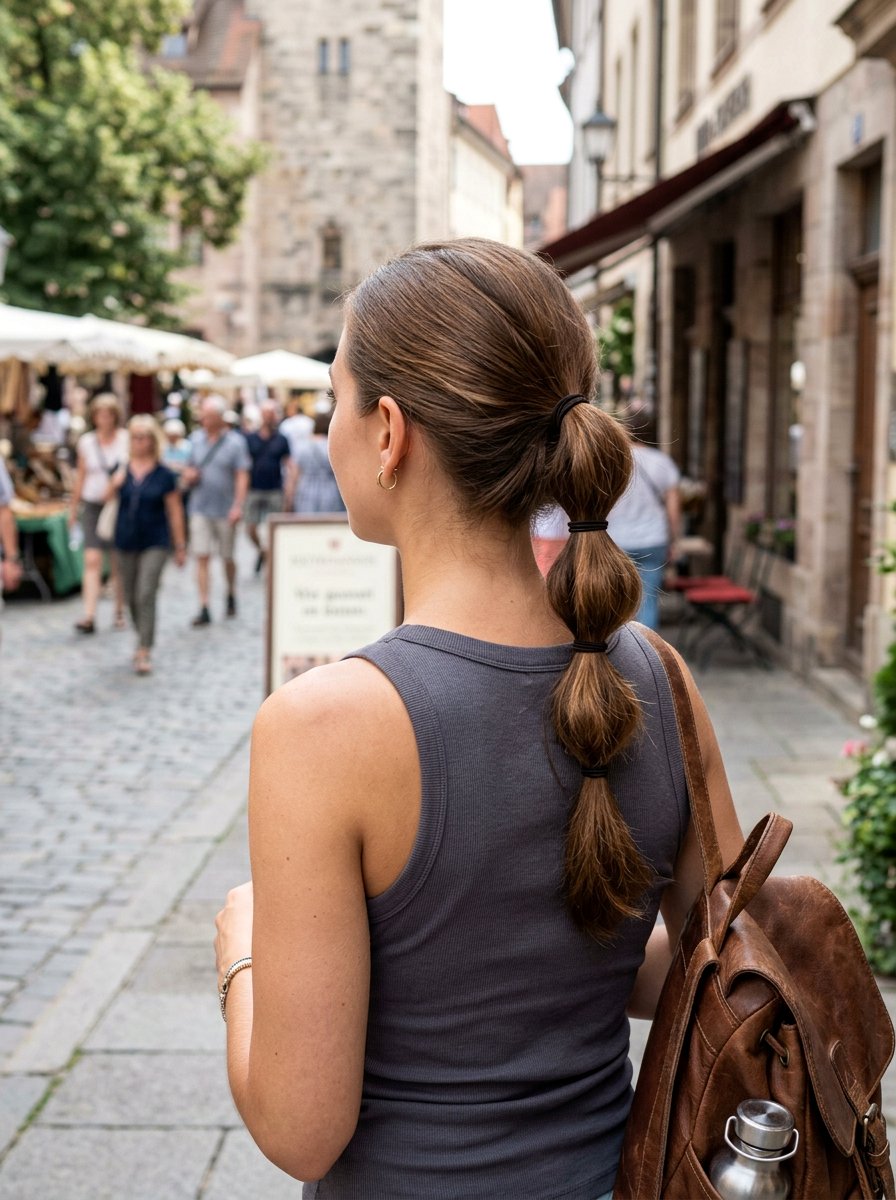 Bubble Ponytail For Travel Days - 20 road trip ponytail hairstyles - 20 road trip ponytail hairstyles