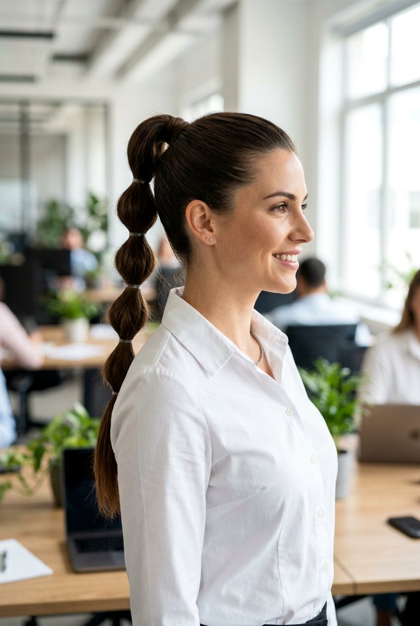 Bubble Ponytail For Work - 20 internship hairstyle for college women - 20 internship hairstyle for college women