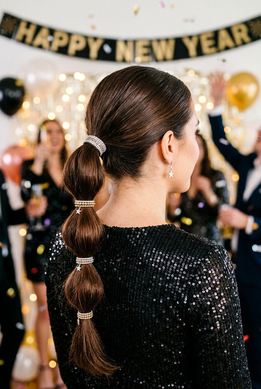 Bubble Ponytail New Years Eve Hairstyle - 20 new years eve hairstyles - 20 new year’s eve hairstyles
