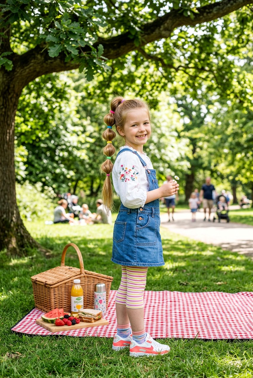 Bubble Ponytail Picnic Look - 20 picnic hairstyles for girls - 20 picnic hairstyles for girls