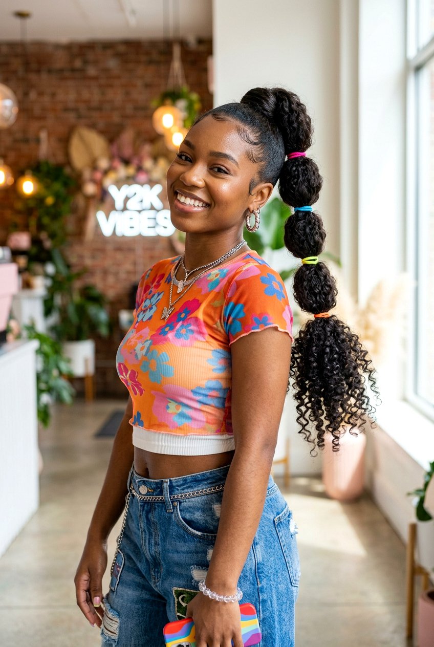 Bubble Ponytail With Curly Ends - 20 soft girl ponytail with curls - 20 soft girl ponytail with curls