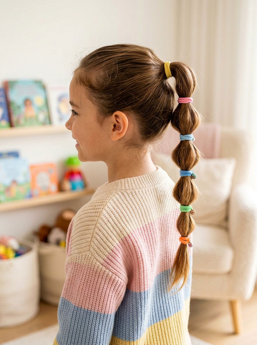 Bubble Ponytail With Hair Ties - 20 cute ponytail hairstyle ideas for school - 20 cute ponytail hairstyle ideas for school