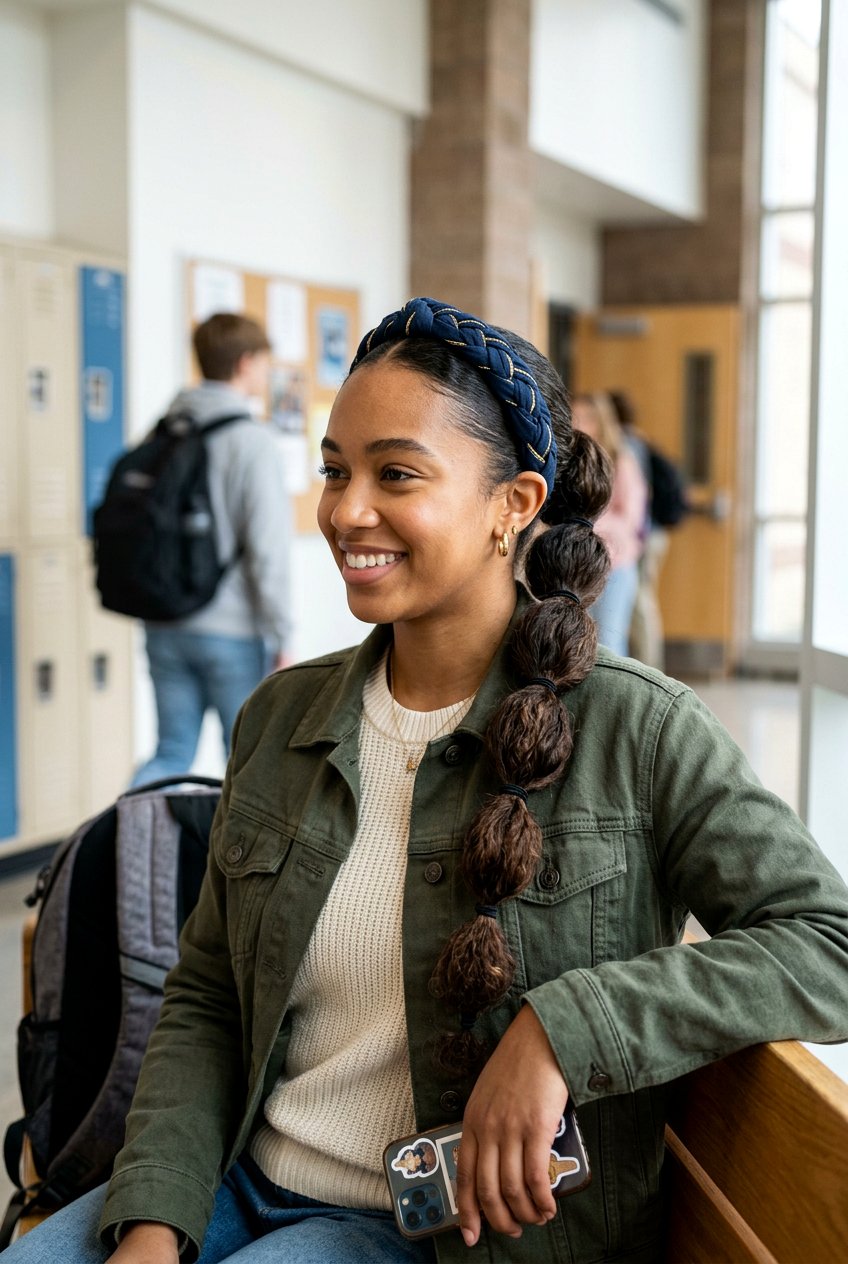 Bubble Ponytail With Headband - 20 back to school hairstyles with headband - 20 back to school hairstyles with headband