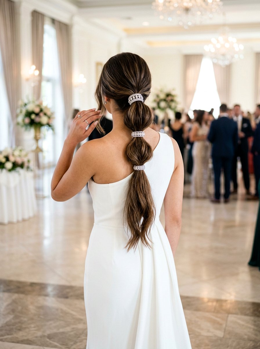 Bubble Ponytail With Rhinestone Rings - 20 prom hairstyles with rhinestone clips - 20 prom hairstyles with rhinestone clips