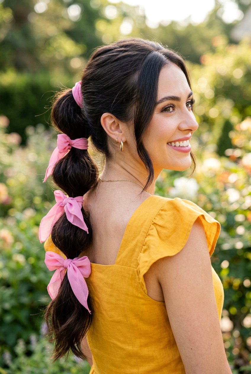 Bubble Ponytail With Scarf - 20 summer ponytail with scarf - 20 summer ponytail with scarf