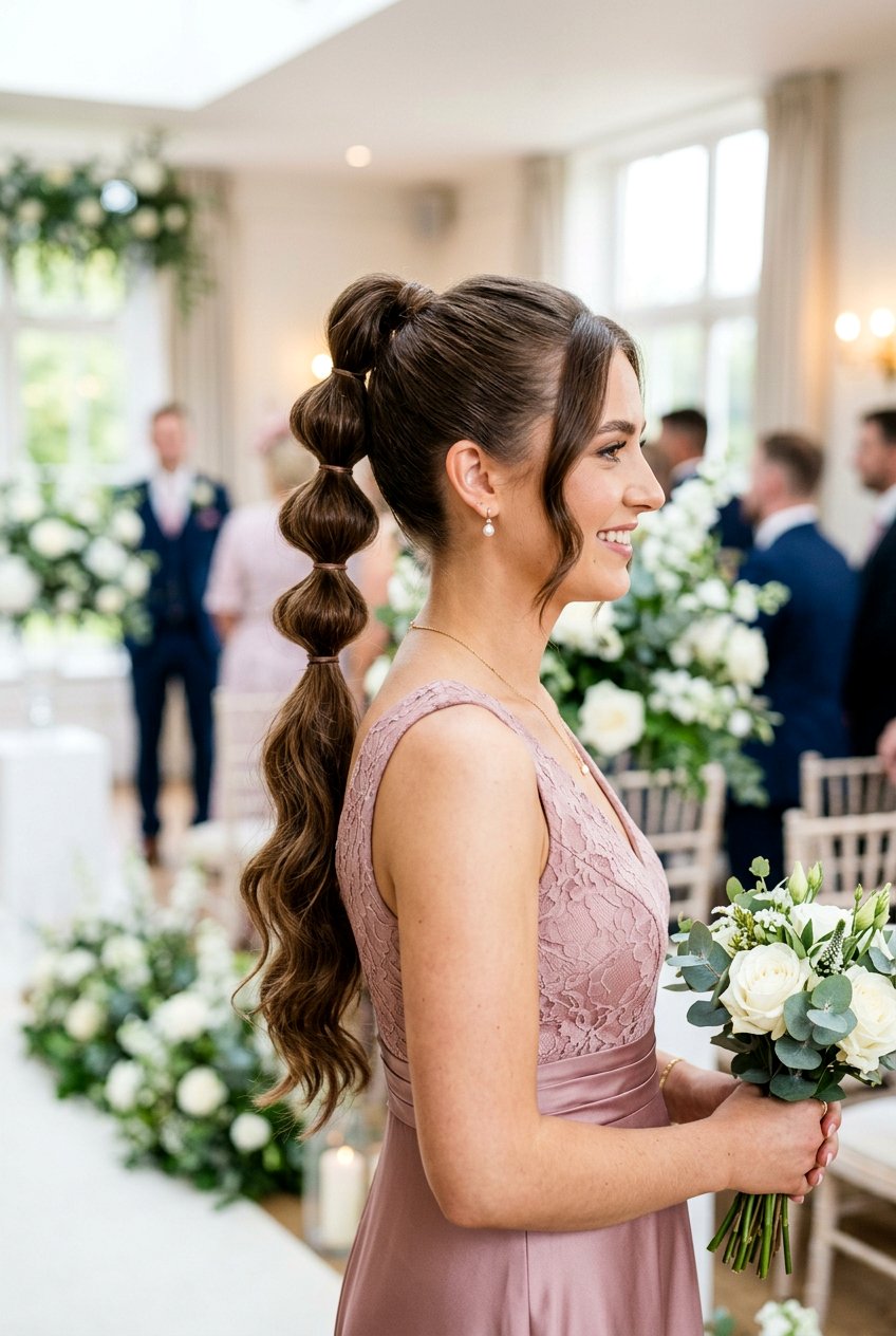 Bubble Ponytail With Wavy Ends - 20 bridesmaid ponytail with waves - 20 bridesmaid ponytail with waves