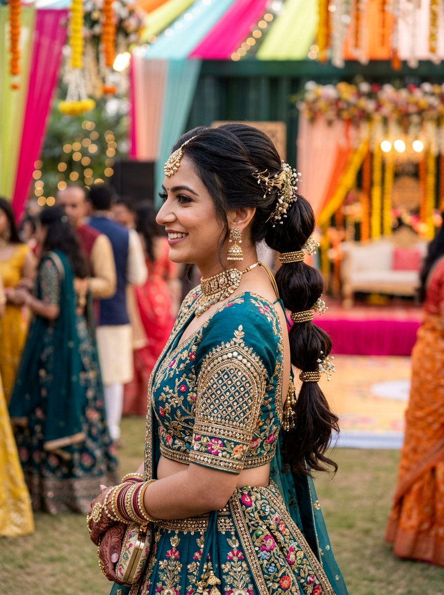 Bubble Ponytail for Sangeet - 20 sangeet ponytail hairstyle - 20 sangeet ponytail hairstyle