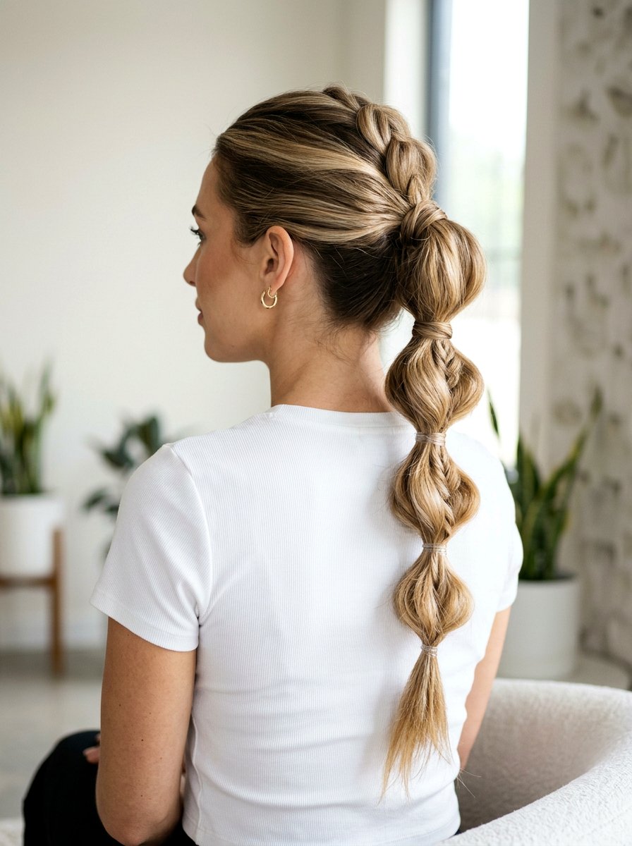 Bubble Pull Through Braid Ponytail - 20 pull through braid ponytail - 20 pull through braid ponytail