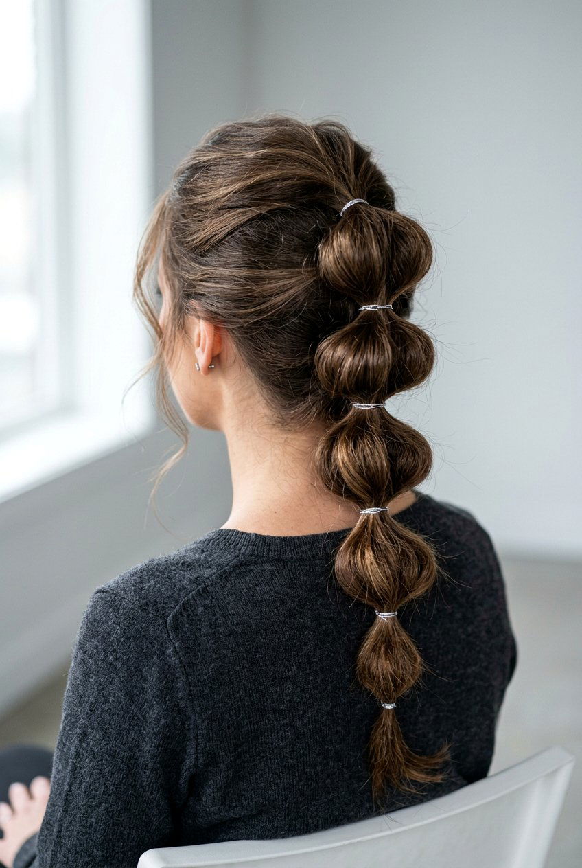 Bubble braid updo - 20 prom updo hairstyles - 20 prom updo hairstyles