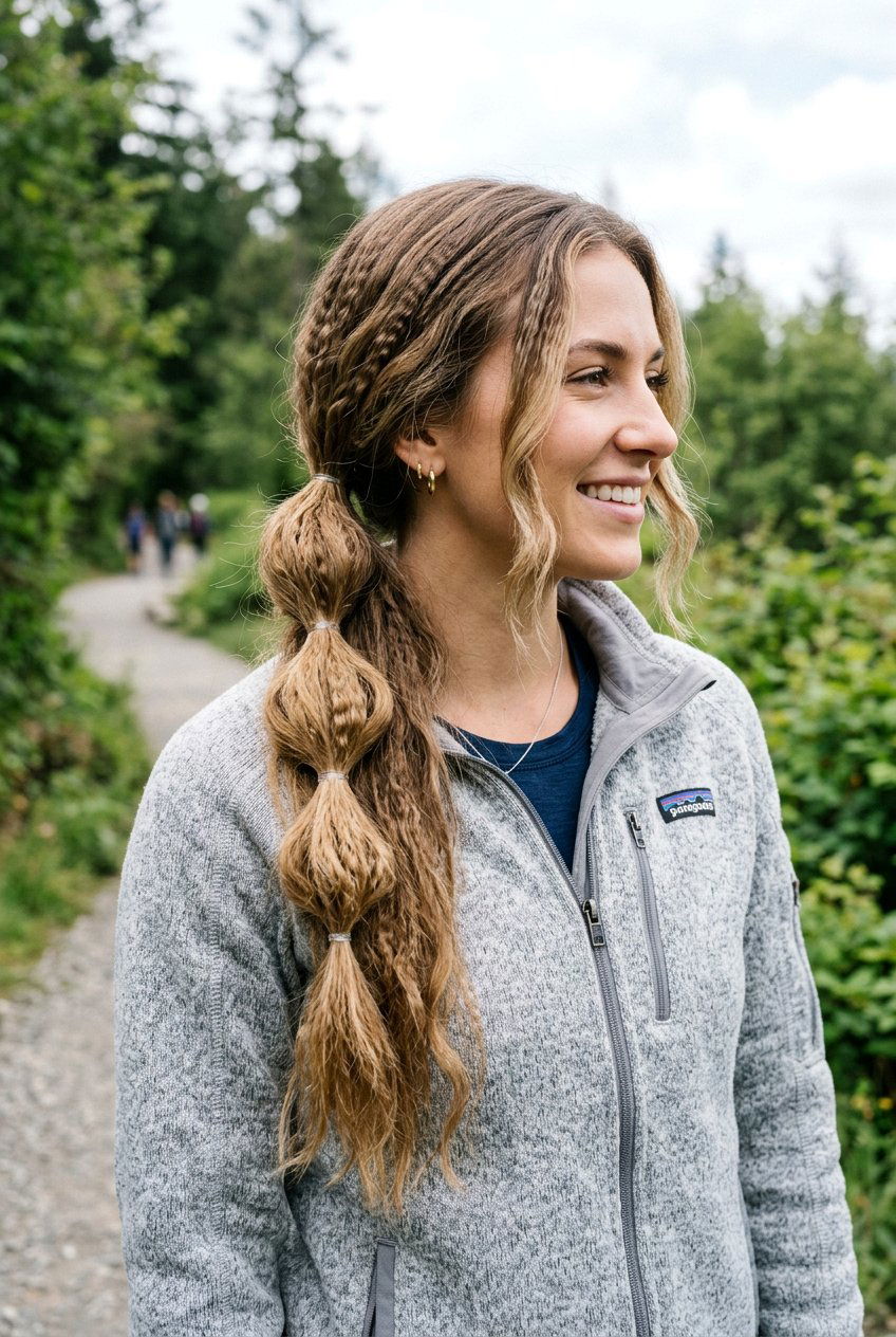 Bubble braid waves - 20 easy school curls without heat - 20 easy school curls without heat