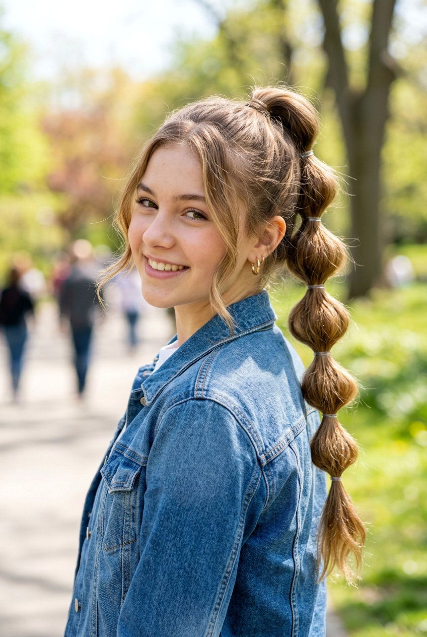 Bubble braids for long hair - 20 hairstyles for teenage girls - 20 hairstyles for teenage girls