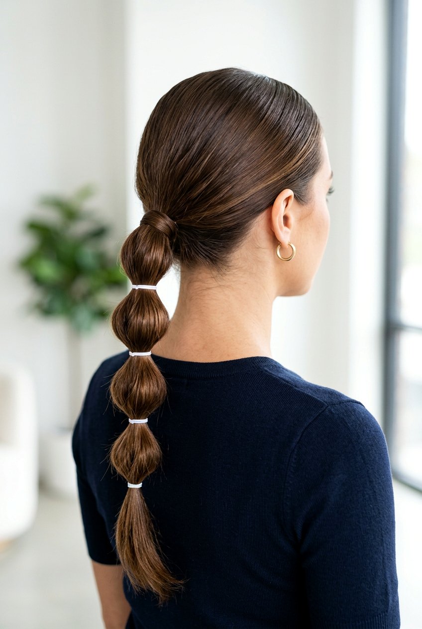 Bubble low ponytail - 20 low ponytail hairstyles - 20 low ponytail hairstyles