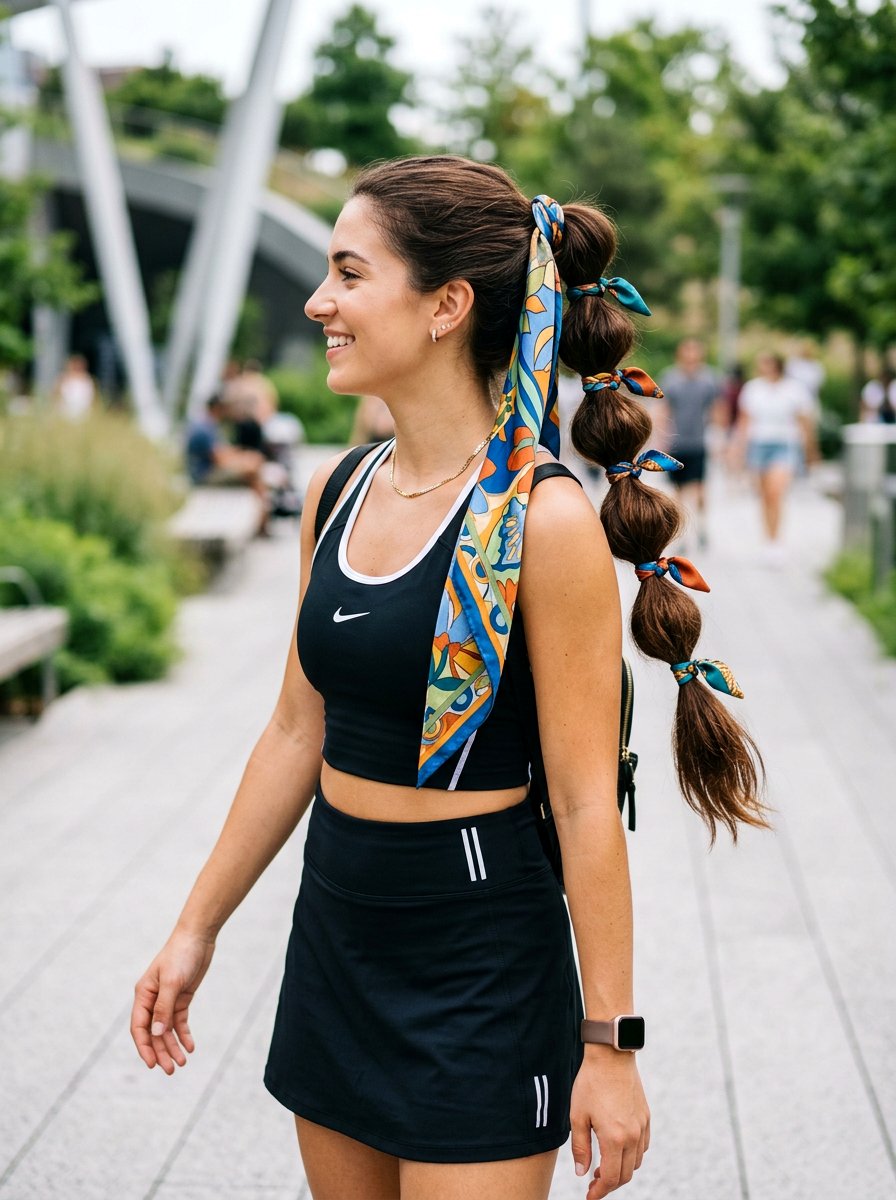 Bubble ponytail with silk scarf - 20 silk scarf ponytail hairstyle - 20 silk scarf ponytail hairstyle