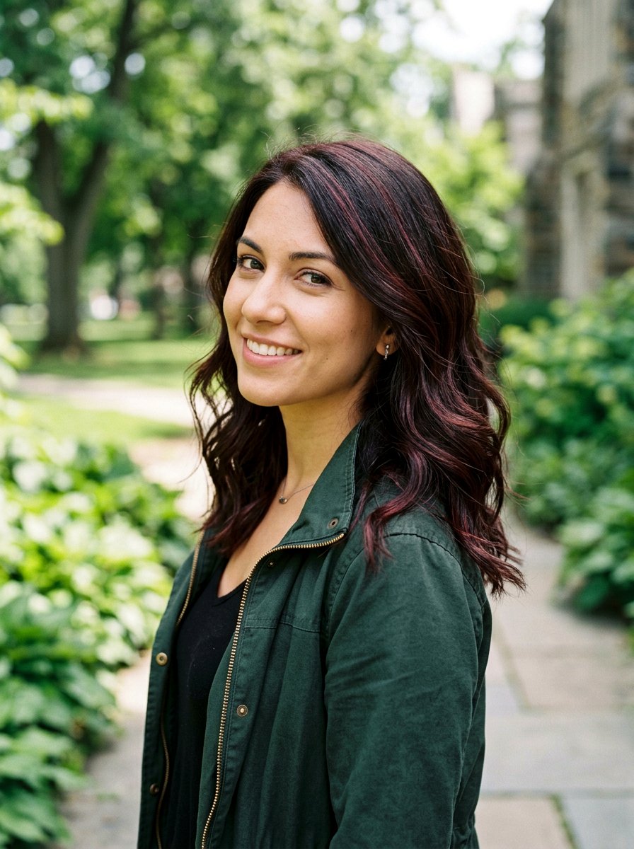 Burgundy Babylights On Dark Brown Hair - 20 red babylights for dark brunette hair - 20 red babylights for dark brunette hair