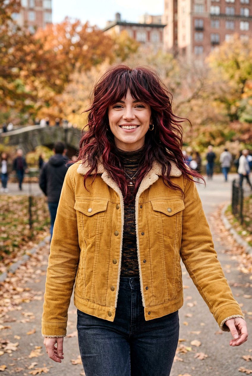 Burgundy Balayage Shag Haircut - 20 autumn burgundy balayage ideas - 20 autumn burgundy balayage ideas