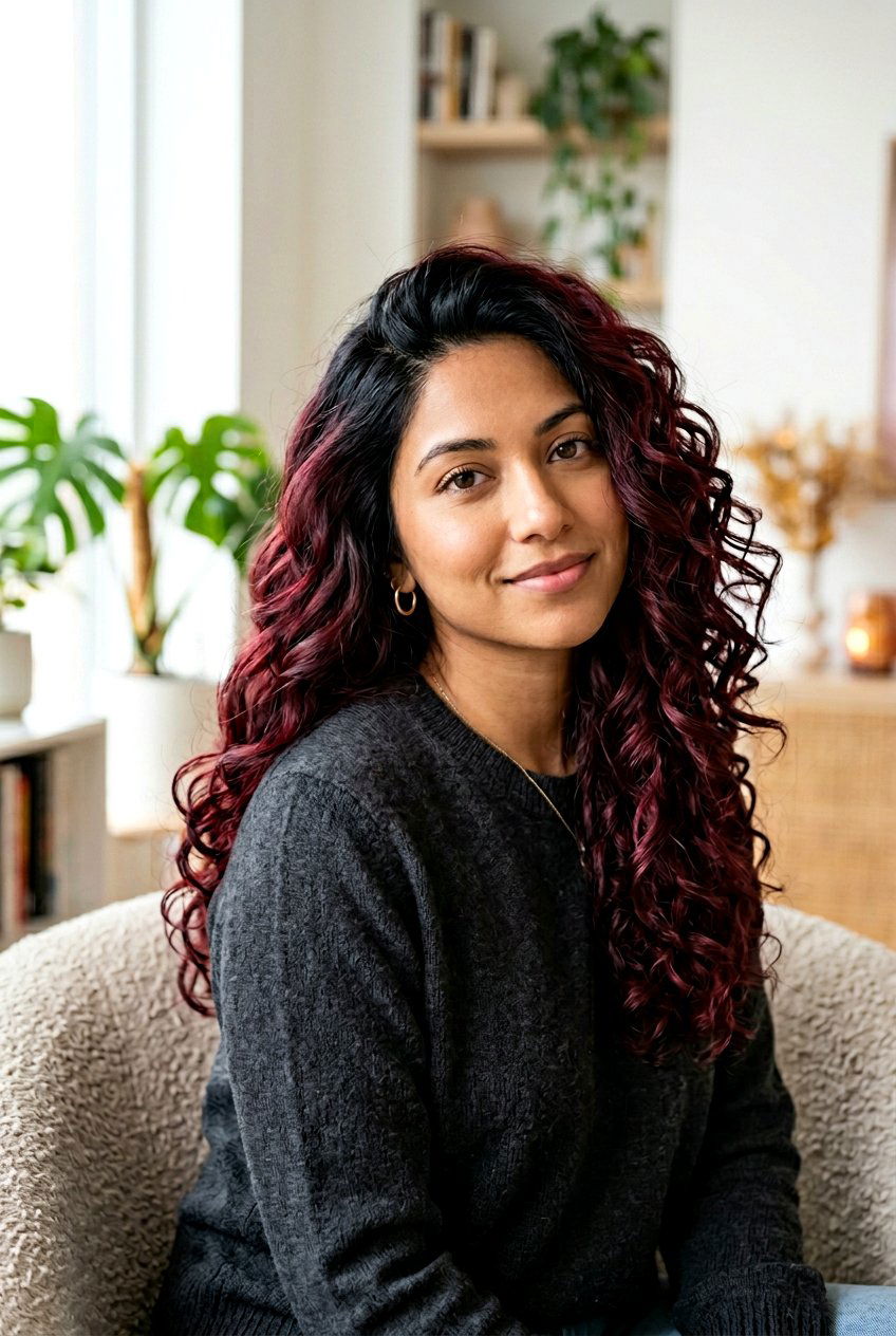 Burgundy Balayage With Black Roots - 20 burgundy balayage on dark hair - 20 burgundy balayage on dark hair