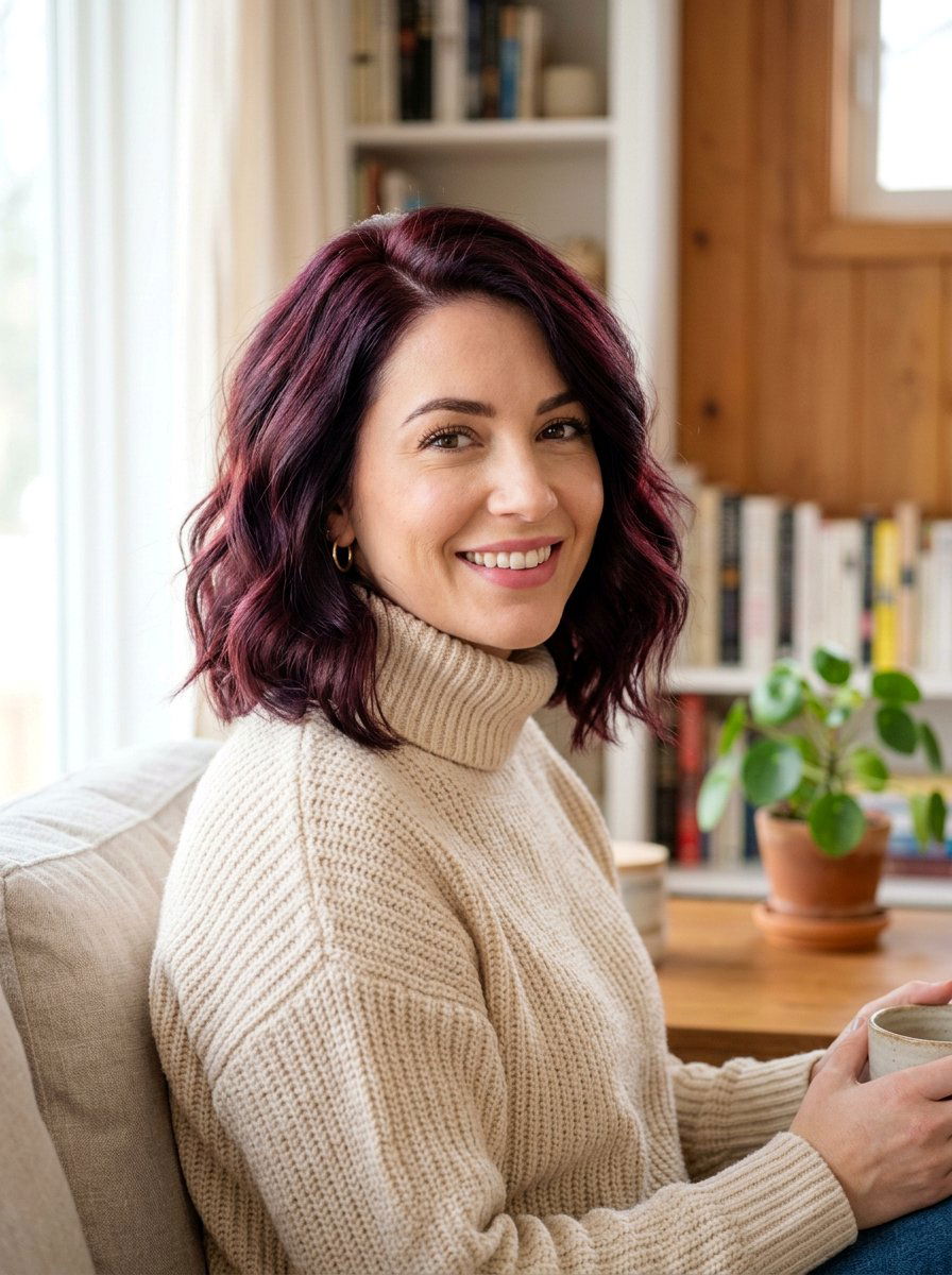 Burgundy Bob Hair Color - 20 salon color ideas for shoulder length bob - 20 salon color ideas for shoulder length bob