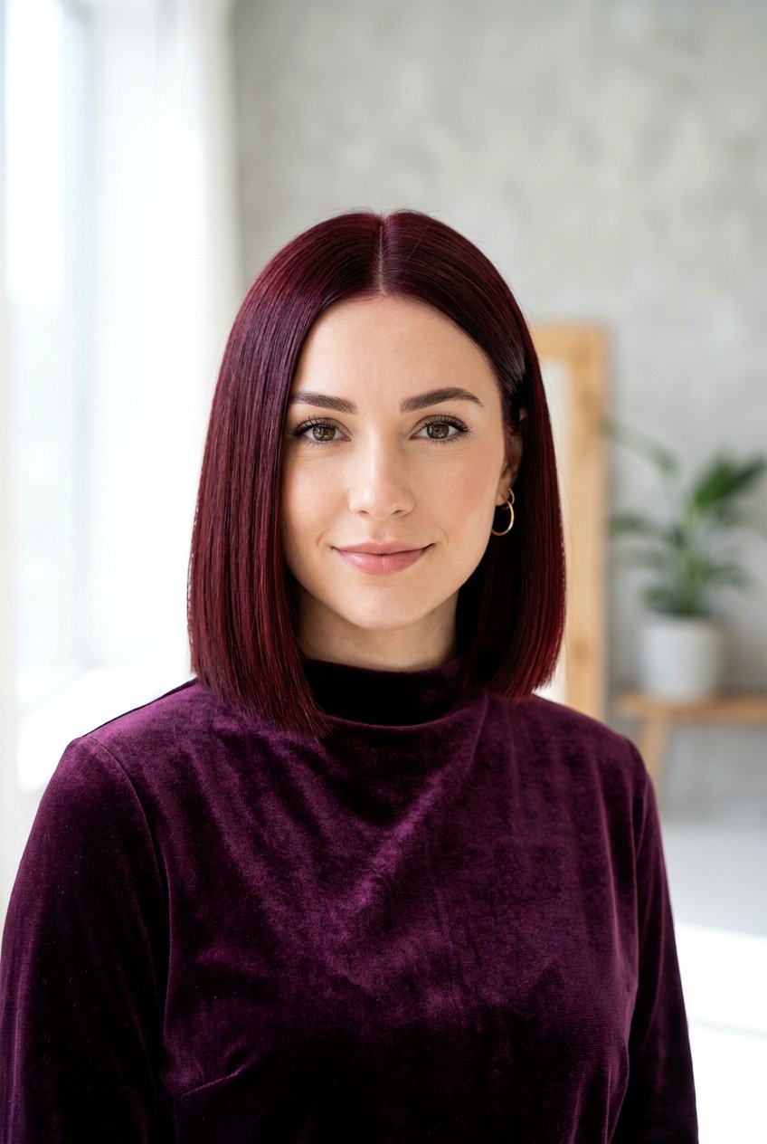 Burgundy Bob Haircut - 20 hair color ideas for bob haircuts - 20 hair color ideas for bob haircuts