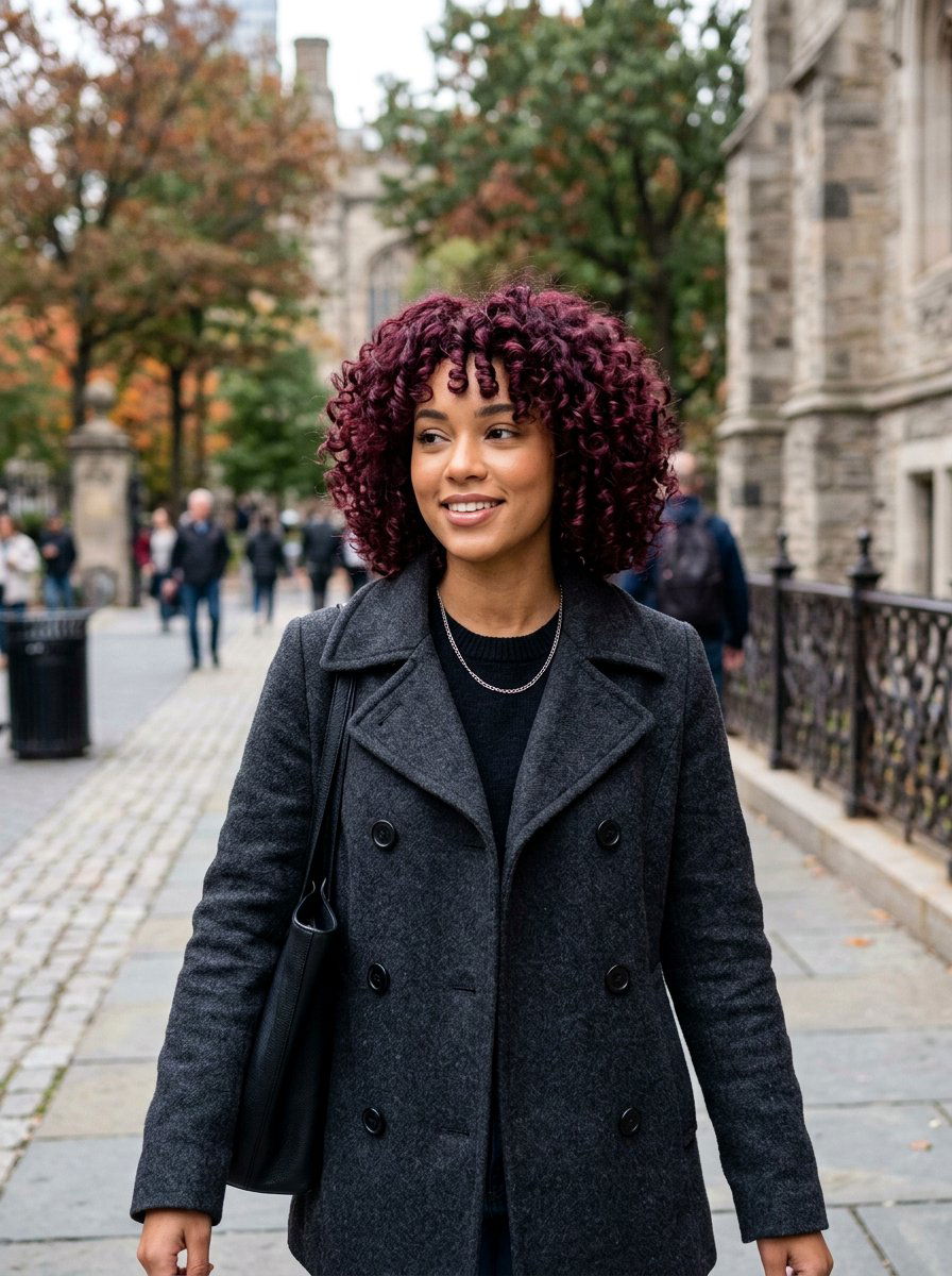 Burgundy Curly Bob - 20 curly bob hair color ideas - 20 curly bob hair color ideas