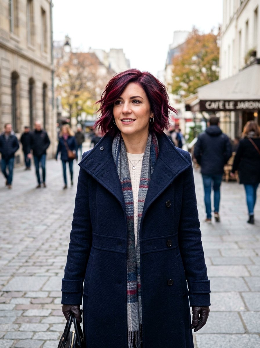 Burgundy Dimensional Bob - 20 dimensional bob hair color ideas - 20 dimensional bob hair color ideas