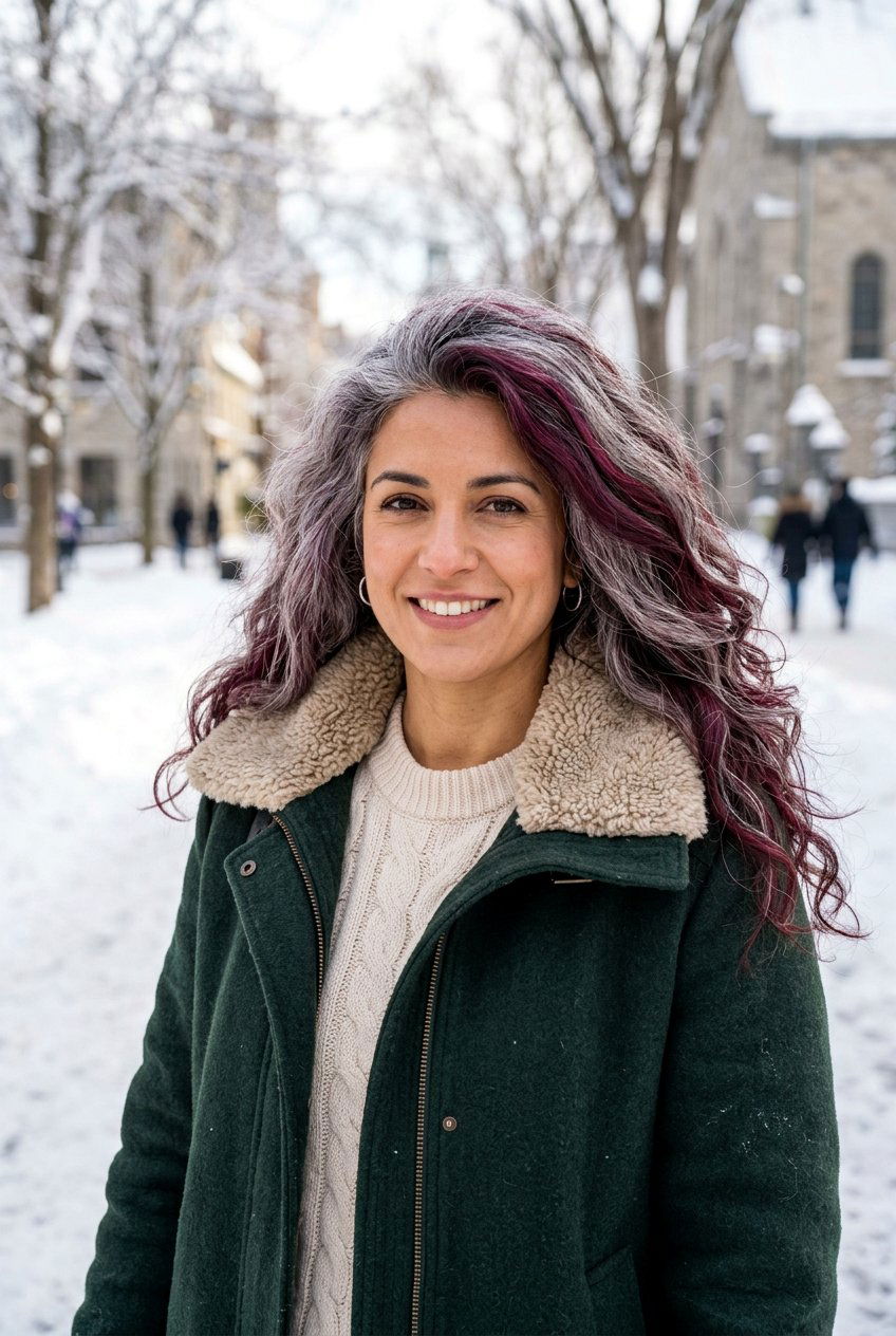 Burgundy Gray Blend Thick Hair - 20 burgundy gray blend for mature women - 20 burgundy gray blend for mature women