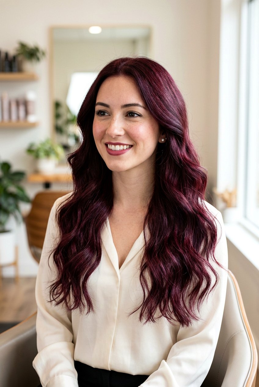 Burgundy Hair Color - 20 hair color ideas for cool undertones - 20 hair color ideas for cool undertones
