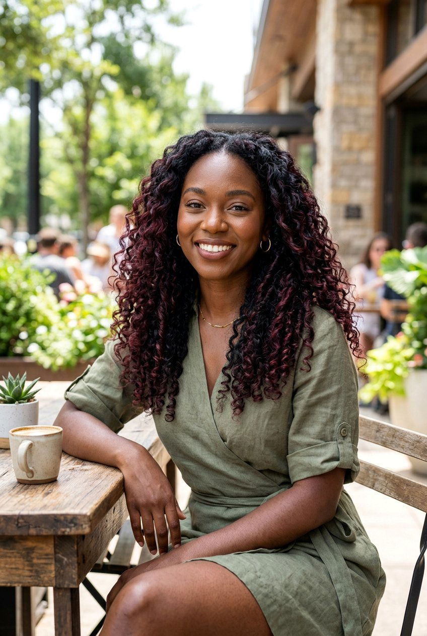 Burgundy Highlights - 20 burgundy hair color for dark skin - 20 burgundy hair color for dark skin