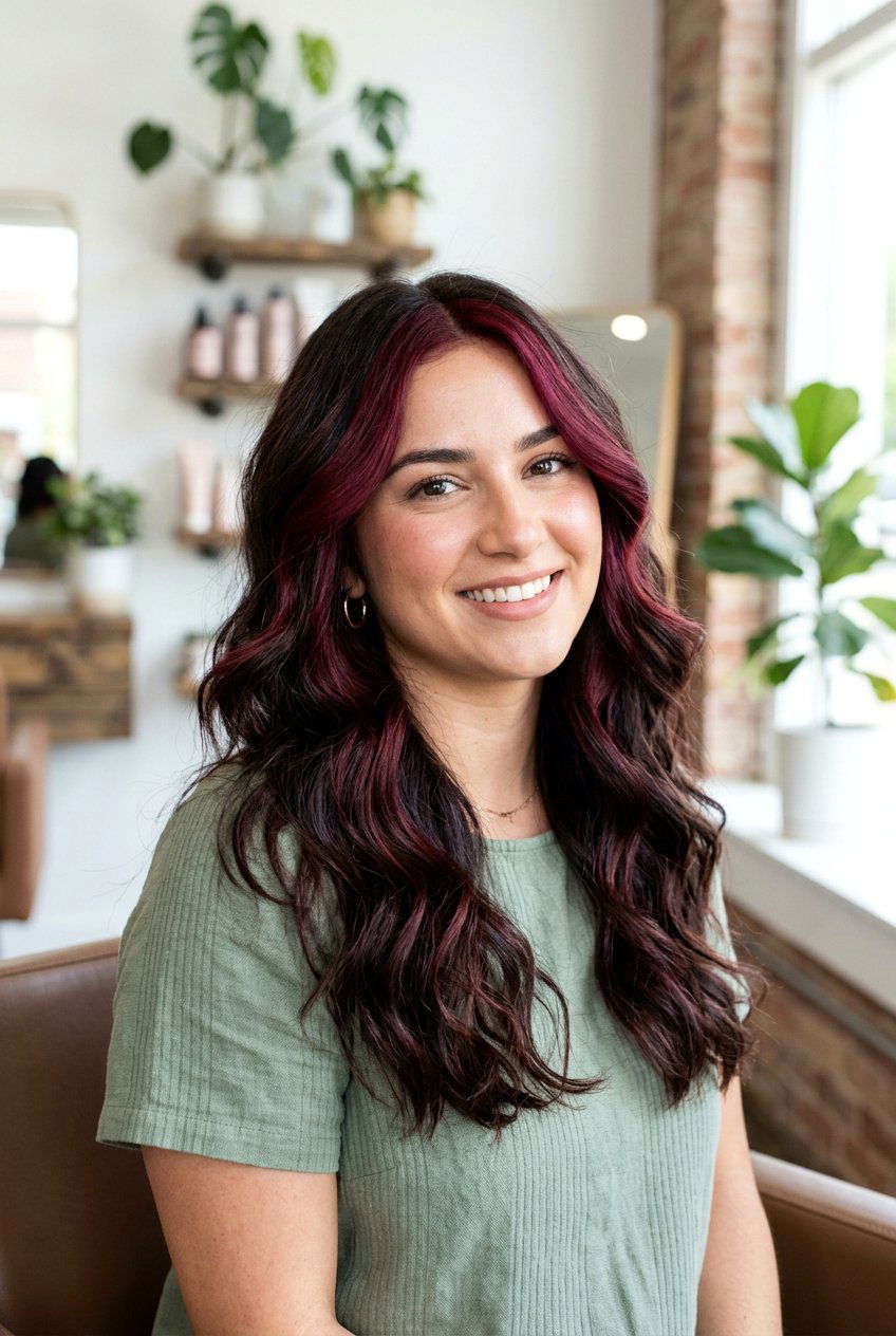 20 Stunning Burgundy Money Piece On Dark Hair Looks To Try