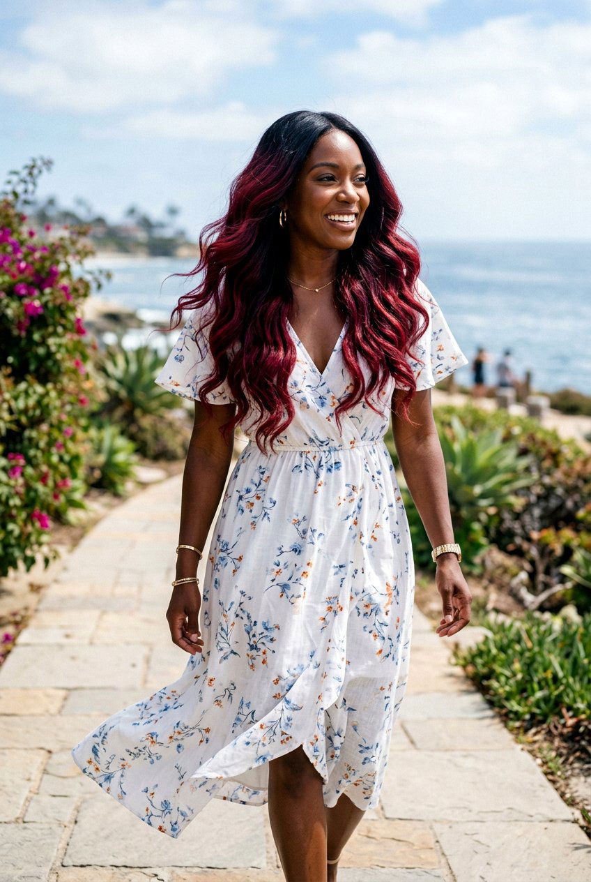 Burgundy Ombre - 20 burgundy hair color for dark skin - 20 burgundy hair color for dark skin