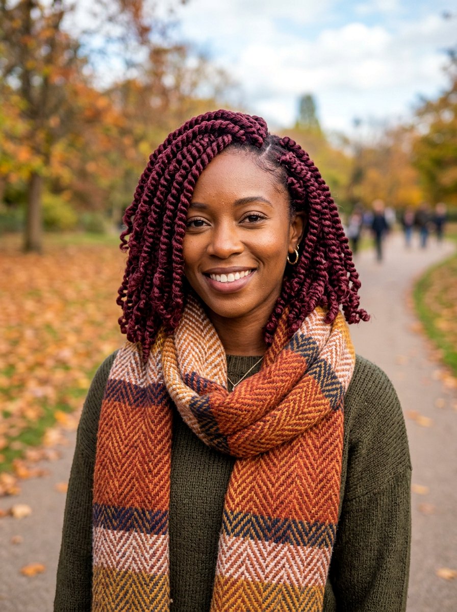 Burgundy Passion Twist Bob - 20 passion twist bob hairstyle - 20 passion twist bob hairstyle