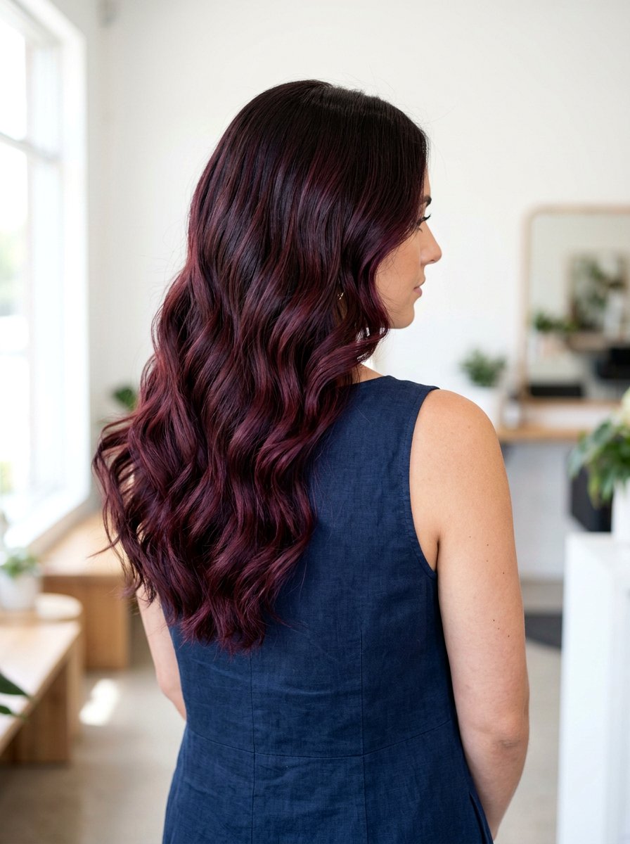 Burgundy Plum Balayage On Dark Hair - 20 plum red balayage on dark hair