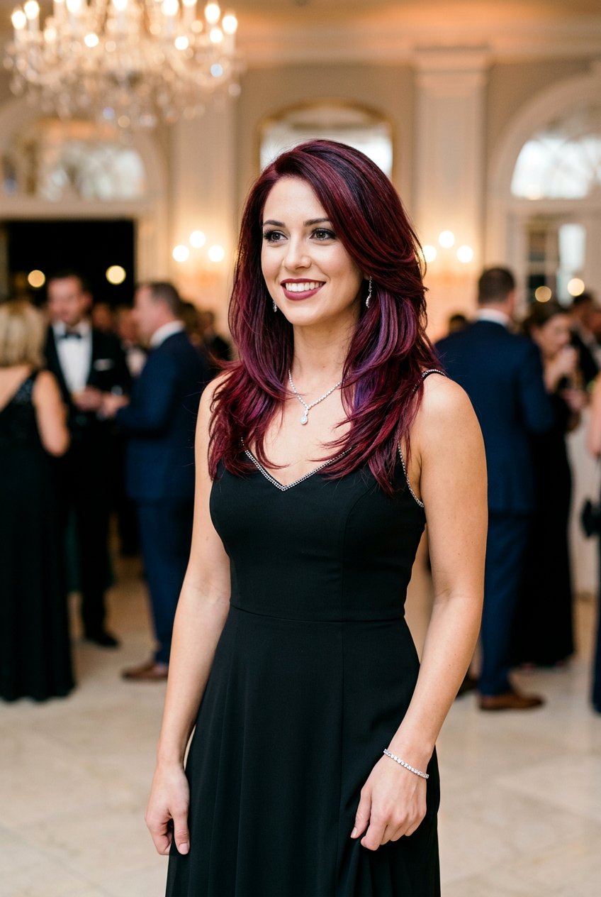 Burgundy Red Medium Layered Hair - 20 hair color ideas for medium layered hair - 20 hair color ideas for medium layered hair