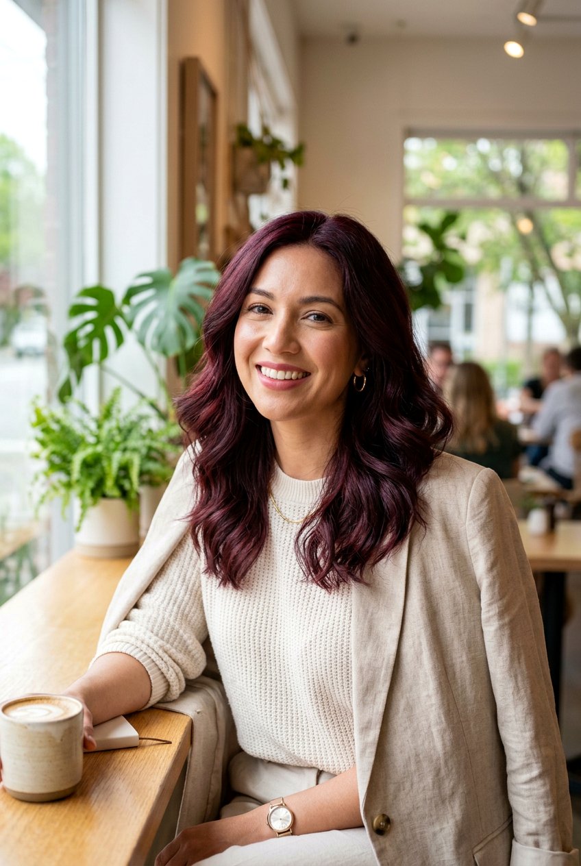 Burgundy Shoulder Length Hair - 20 hair color ideas for shoulder length hair - 20 hair color ideas for shoulder length hair