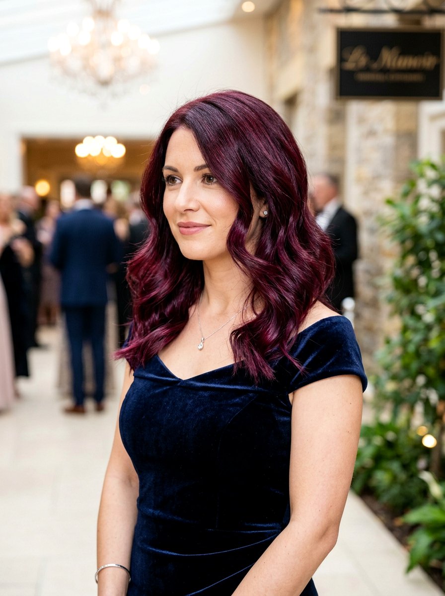Burgundy Wine Shoulder Length Hair - 20 shoulder length hair color ideas