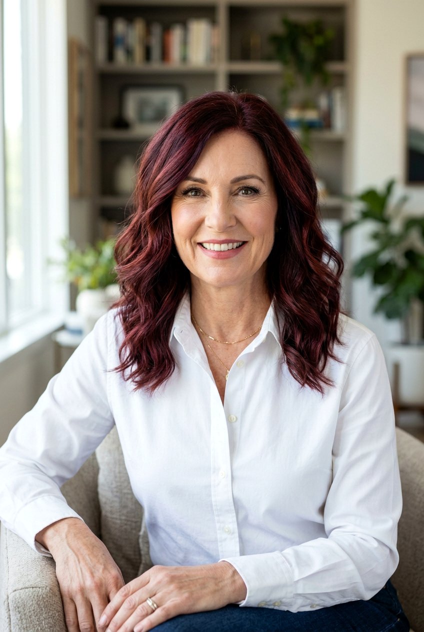 Burgundy balayage for women over 50 - 20 burgundy balayage for mature women - 20 burgundy balayage for mature women
