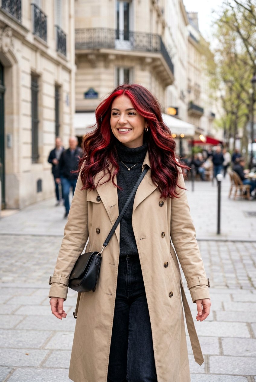 Burgundy balayage with face framing layers - 20 burgundy balayage for mature women - 20 burgundy balayage for mature women