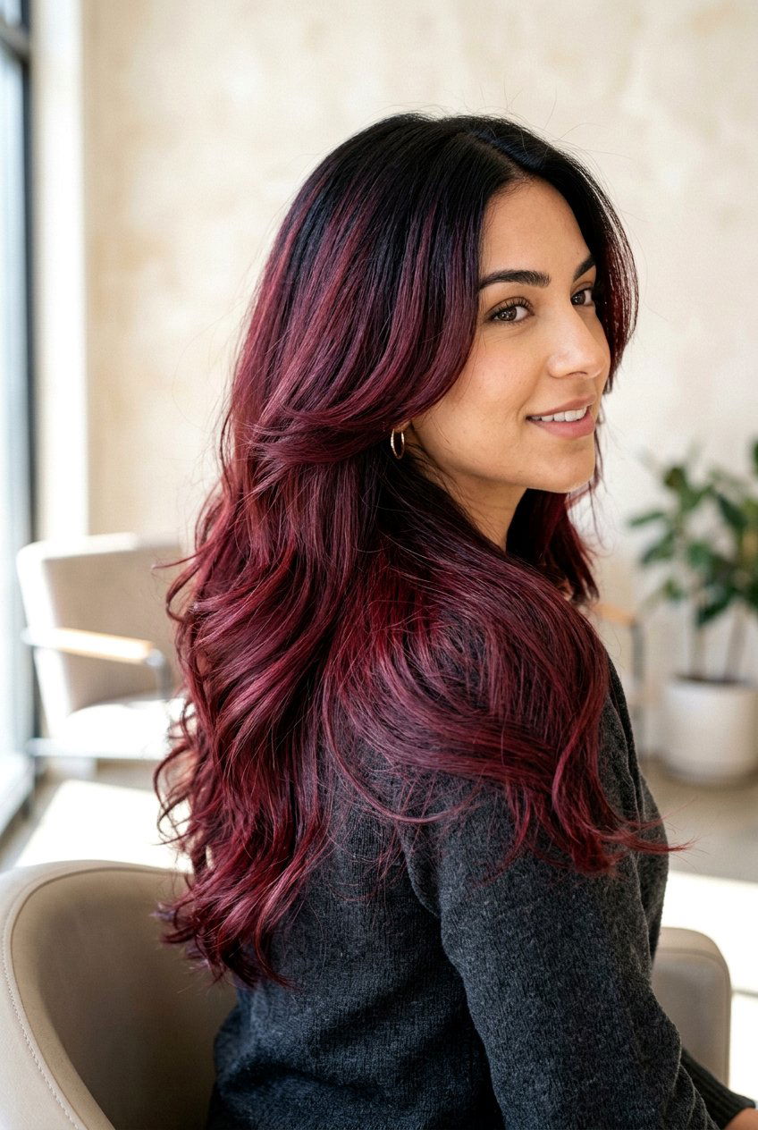 Burgundy ombre hair - 20 ombre hair color ideas - 20 ombre hair color ideas