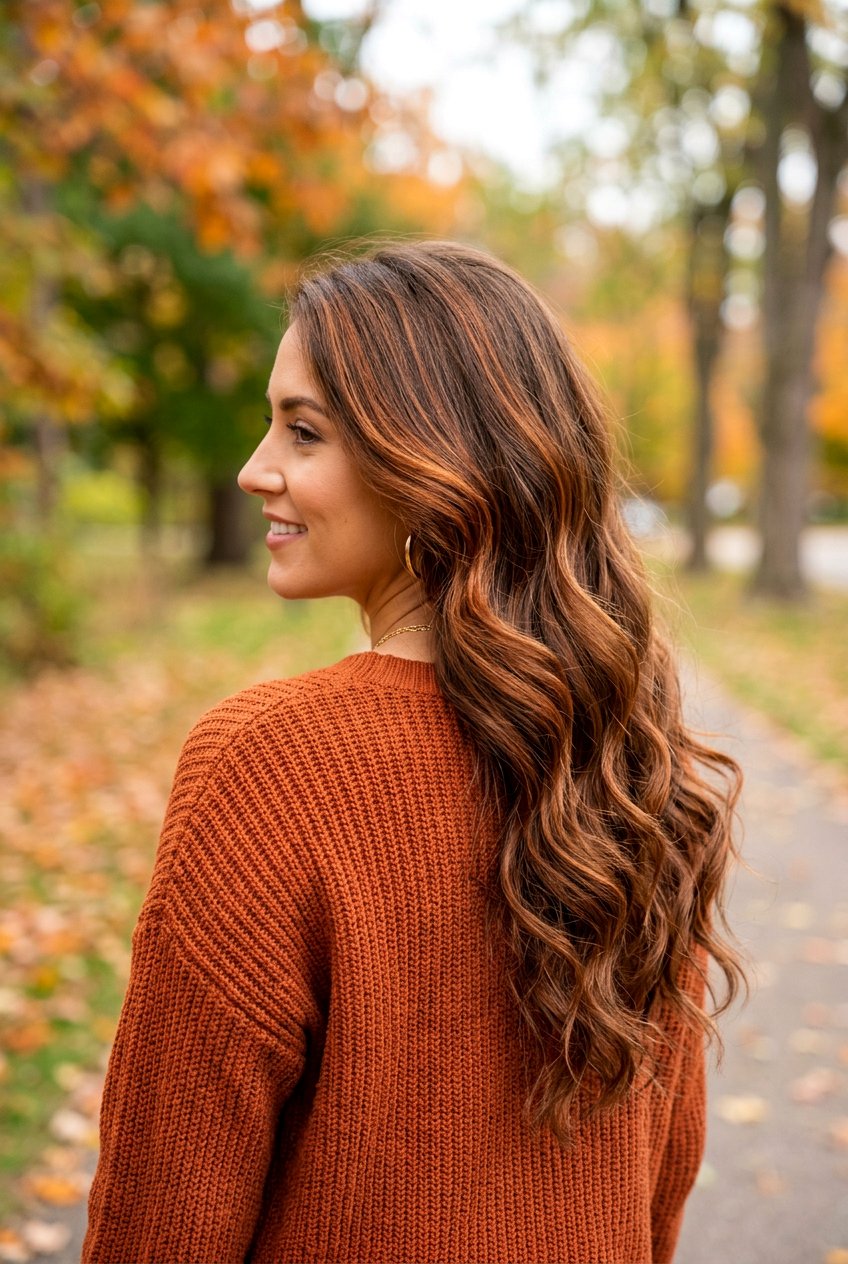 Burnt Copper Balayage On Brown Hair - 20 burnt copper hair color - 20 burnt copper hair color