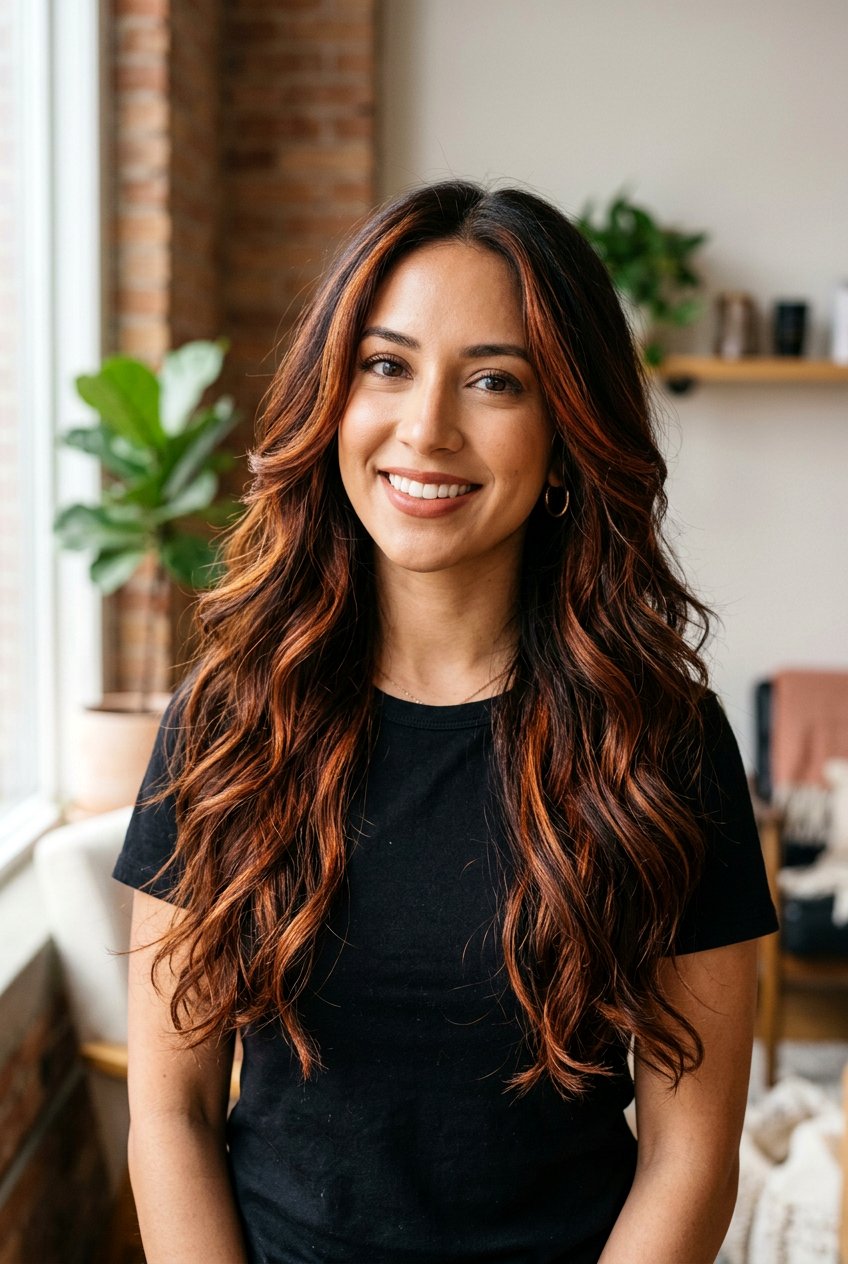 Burnt Copper Highlights On Dark Hair - 20 burnt copper hair color - 20 burnt copper hair color