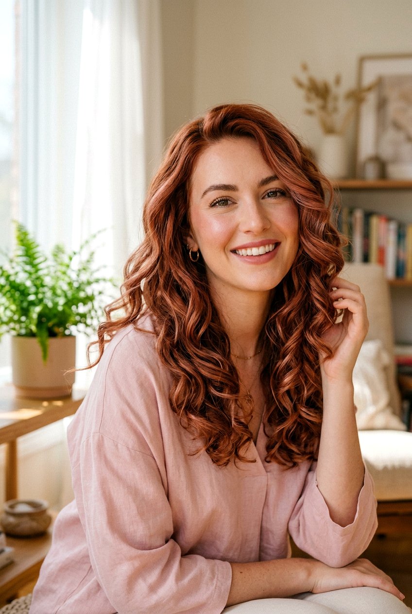 Burnt Copper With Rose Gold Tones - 20 burnt copper hair color - 20 burnt copper hair color