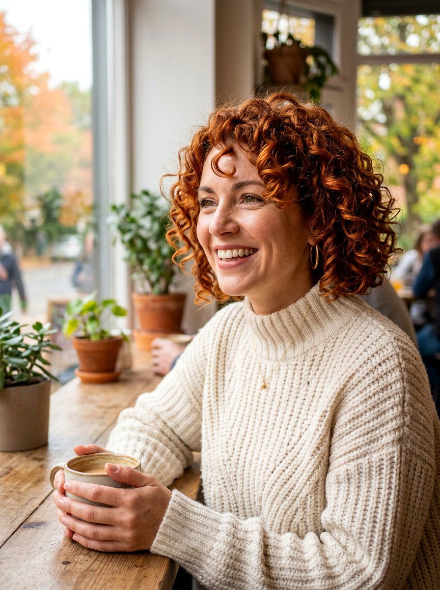 Burnt Orange Red Curly Bob - 20 red curly bob color ideas - 20 red curly bob color ideas