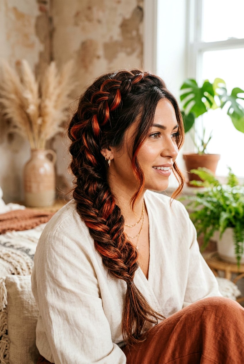 Burnt Orange Red Highlights Dark Brown Hair - 20 red highlights on dark brown hair - 20 red highlights on dark brown hair