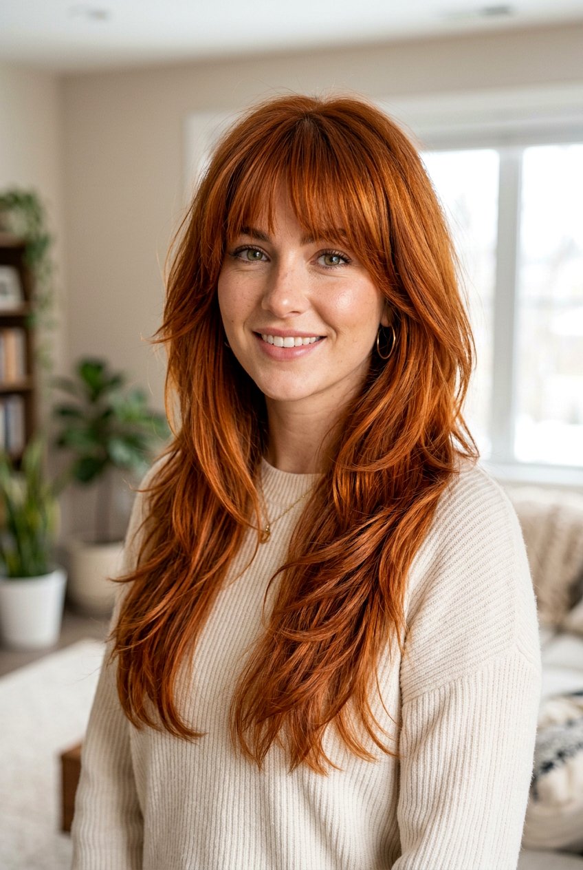Burnt orange hair with bangs - 20 burnt orange hair color - 20 burnt orange hair color