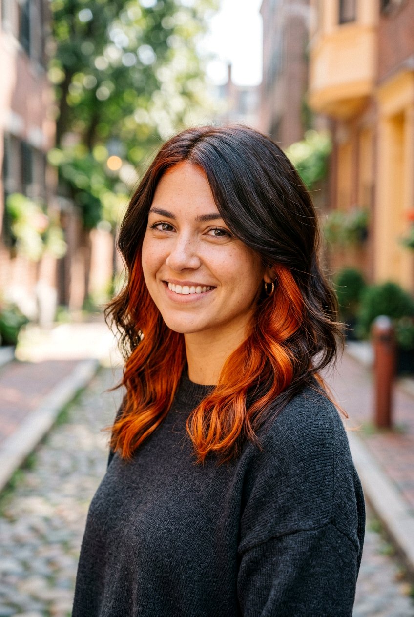 Burnt orange peekaboo hair - 20 burnt orange hair color - 20 burnt orange hair color